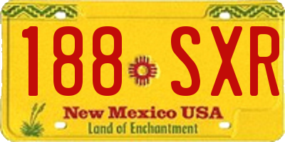 NM license plate 188SXR