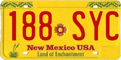NM license plate 188SYC