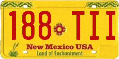 NM license plate 188TII