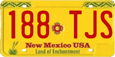 NM license plate 188TJS