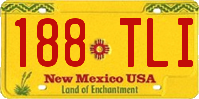 NM license plate 188TLI