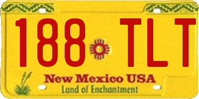 NM license plate 188TLT