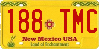 NM license plate 188TMC