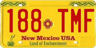 NM license plate 188TMF