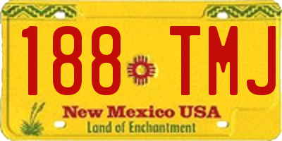 NM license plate 188TMJ