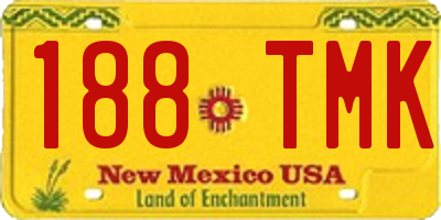 NM license plate 188TMK