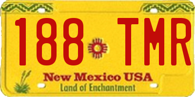 NM license plate 188TMR