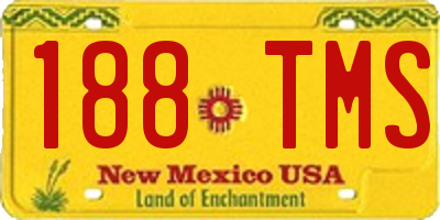 NM license plate 188TMS