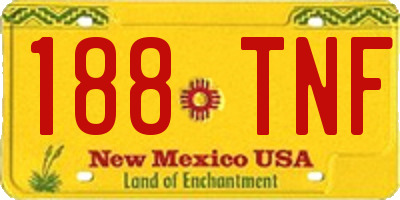 NM license plate 188TNF
