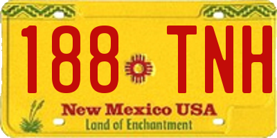 NM license plate 188TNH