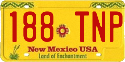 NM license plate 188TNP
