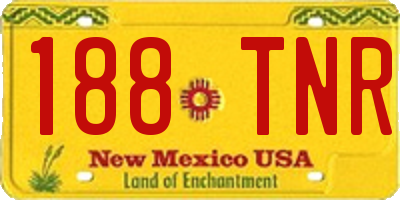 NM license plate 188TNR