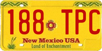 NM license plate 188TPC
