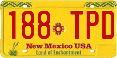 NM license plate 188TPD