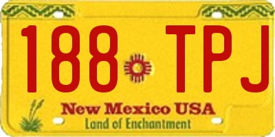 NM license plate 188TPJ