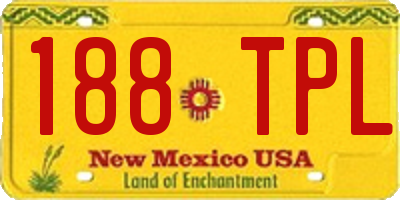 NM license plate 188TPL