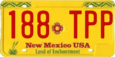NM license plate 188TPP