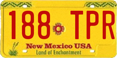 NM license plate 188TPR