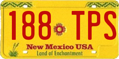 NM license plate 188TPS