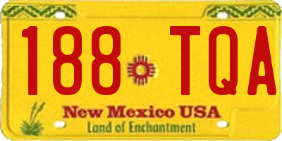 NM license plate 188TQA