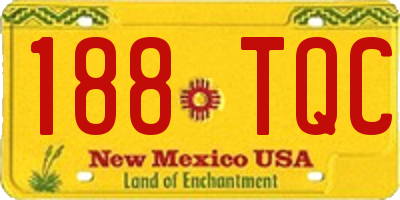 NM license plate 188TQC