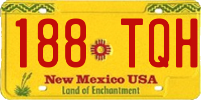 NM license plate 188TQH