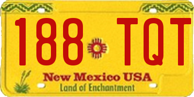 NM license plate 188TQT