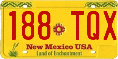 NM license plate 188TQX