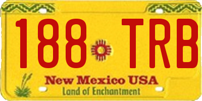 NM license plate 188TRB