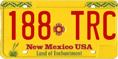 NM license plate 188TRC