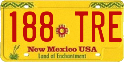NM license plate 188TRE