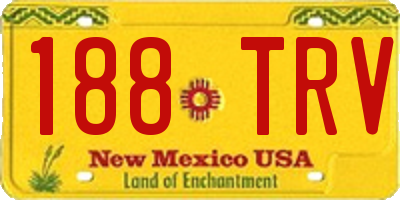 NM license plate 188TRV