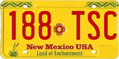 NM license plate 188TSC