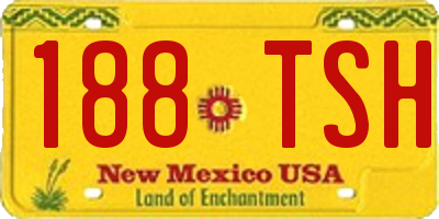 NM license plate 188TSH