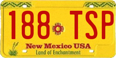 NM license plate 188TSP