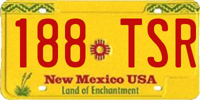NM license plate 188TSR