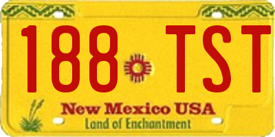 NM license plate 188TST