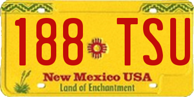 NM license plate 188TSU