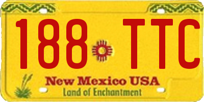 NM license plate 188TTC