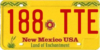 NM license plate 188TTE