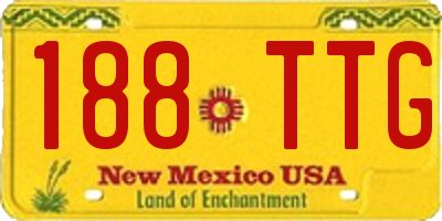 NM license plate 188TTG