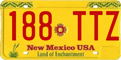 NM license plate 188TTZ