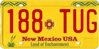 NM license plate 188TUG