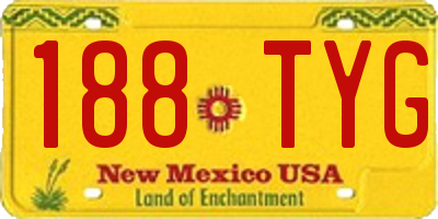 NM license plate 188TYG
