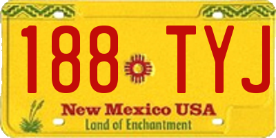 NM license plate 188TYJ