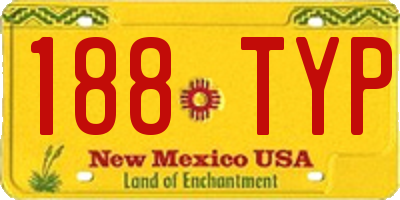 NM license plate 188TYP