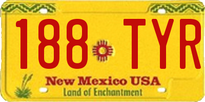 NM license plate 188TYR