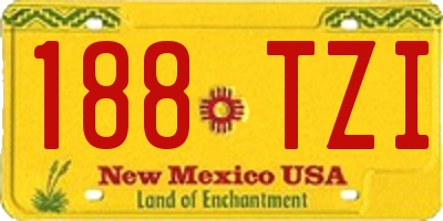 NM license plate 188TZI