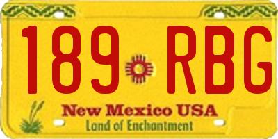 NM license plate 189RBG