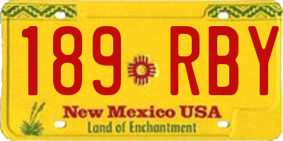 NM license plate 189RBY
